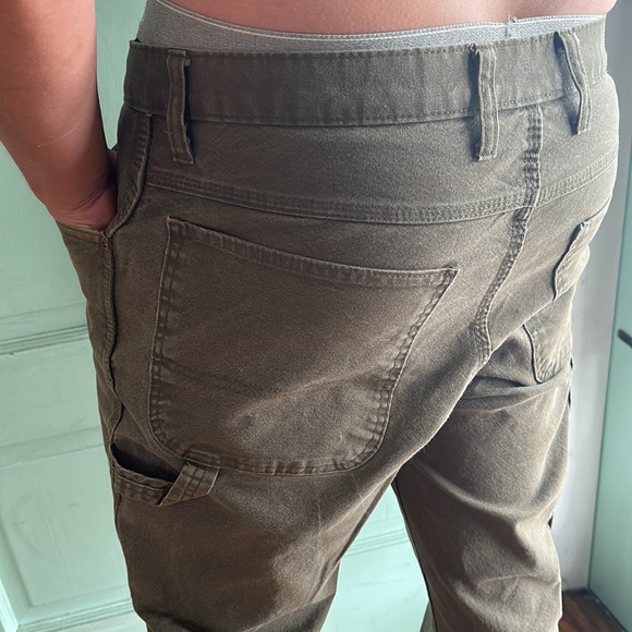 Vintage Dickies Jeans Green Size 34 Carpenter Pant - Picture 3 of 5